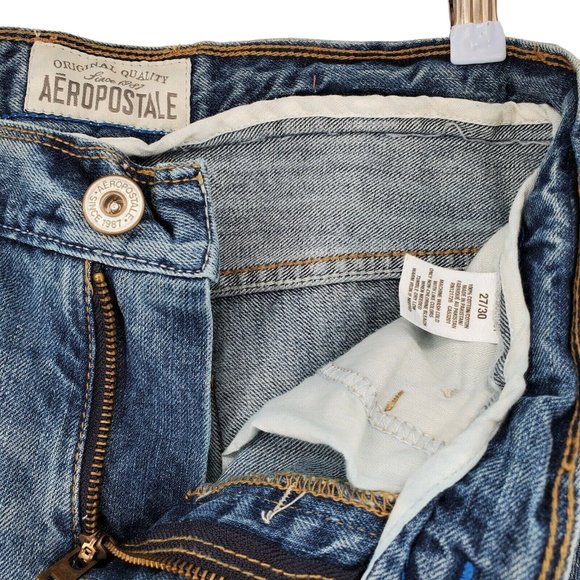 Aeropostale Jeans Women's Boot Cut 5-Pocket Denim Slim Fit Denim Blue 27/30 - Picture 6 of 11
